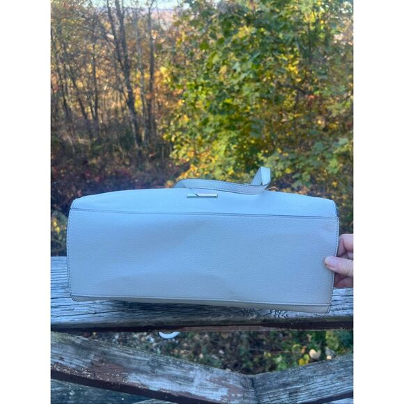 Ann Klein Winnie Curved Tote Gray Grained Bag NWT - Picture 4 of 8